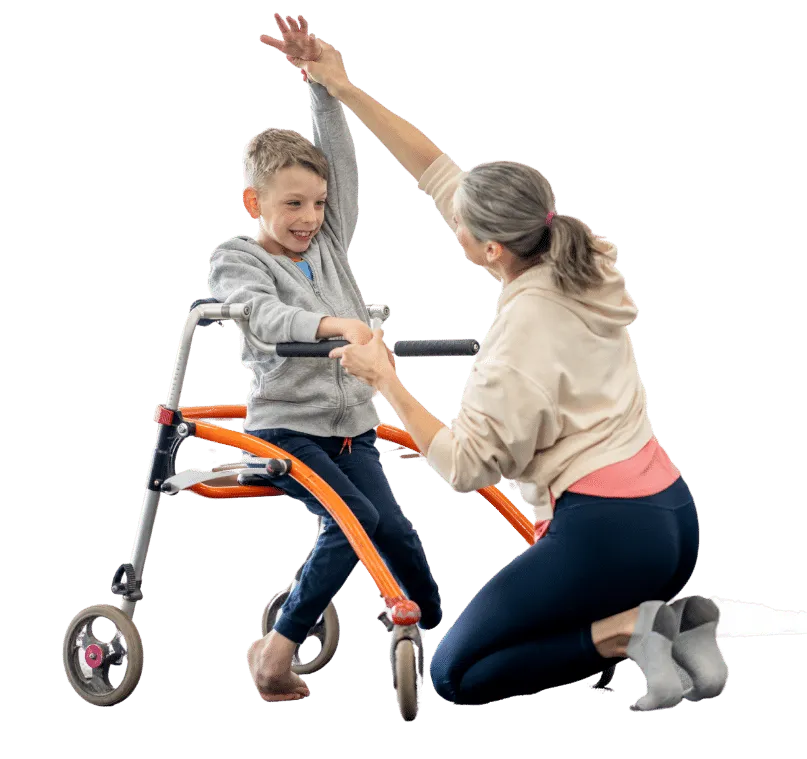 A child with a disability receiving assistance