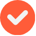 Orange tick icon