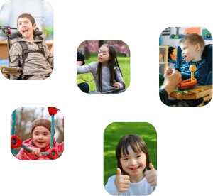 a collection of children photograph